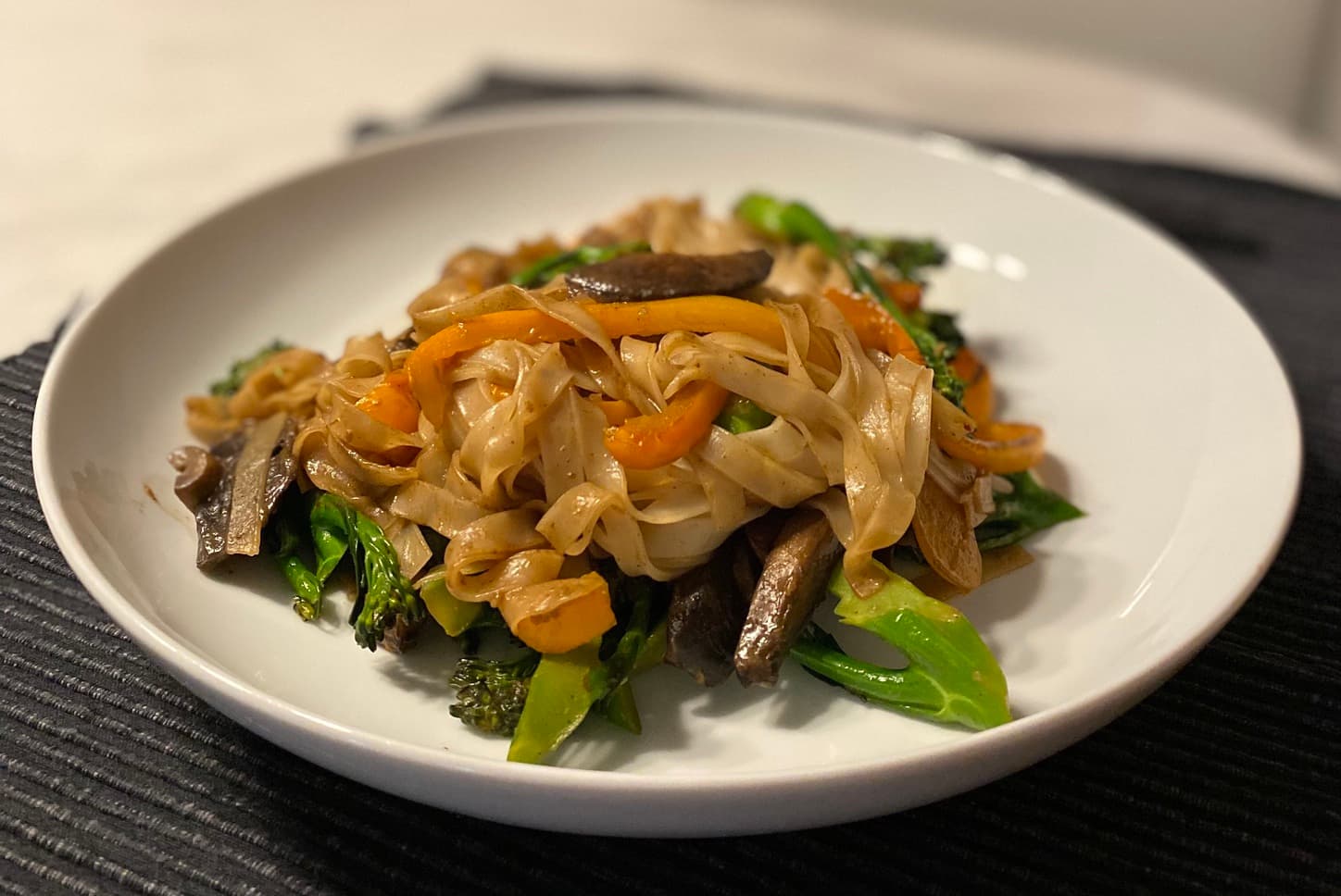 Almond butter noodle stir fry