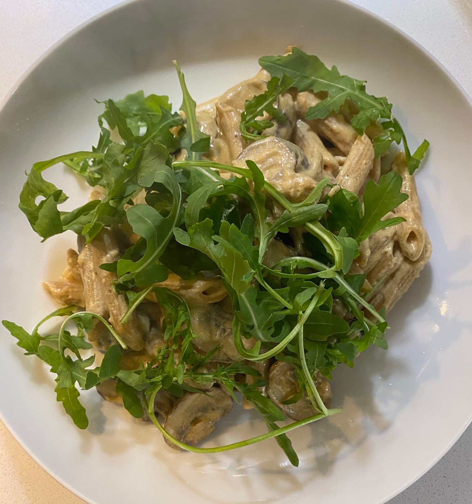 Creamy mushroom pasta