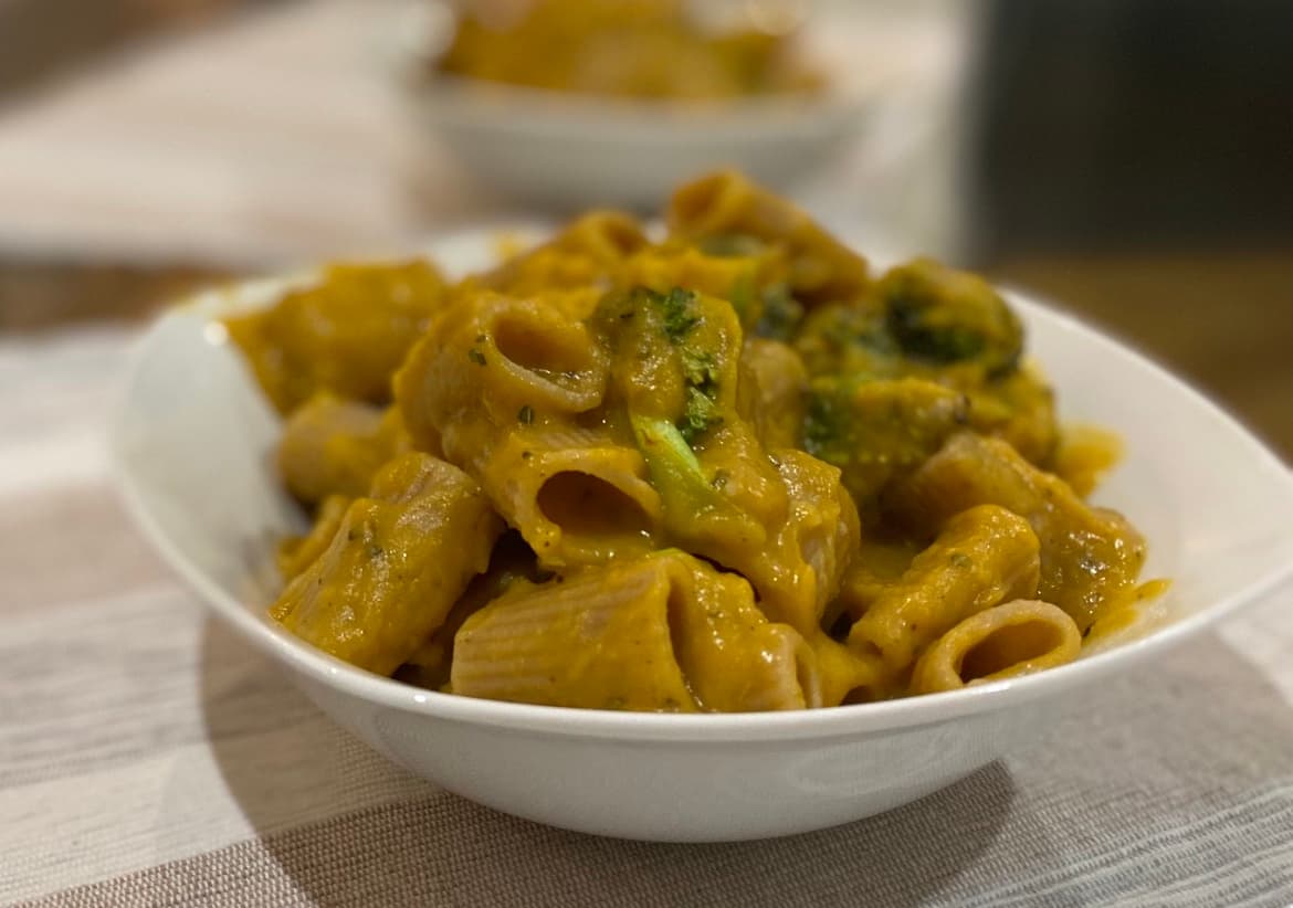 Roasted butternut squash pasta