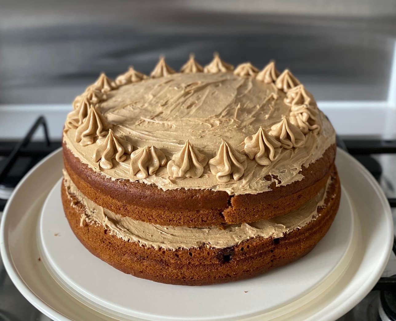 Coffee and walnut cake