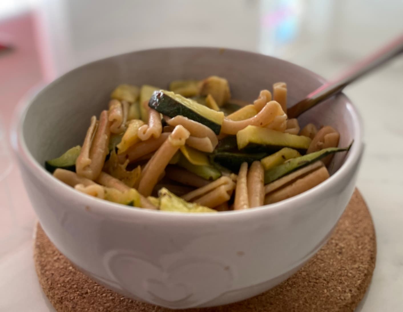 Courgette, lemon and herb pasta