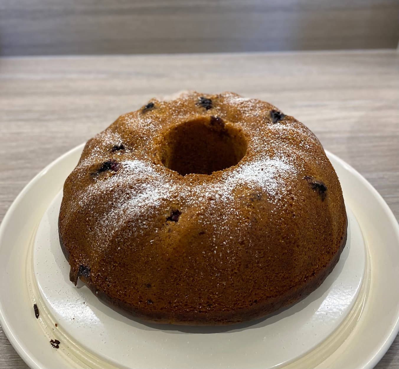 Lemon and blackberry bundt cake