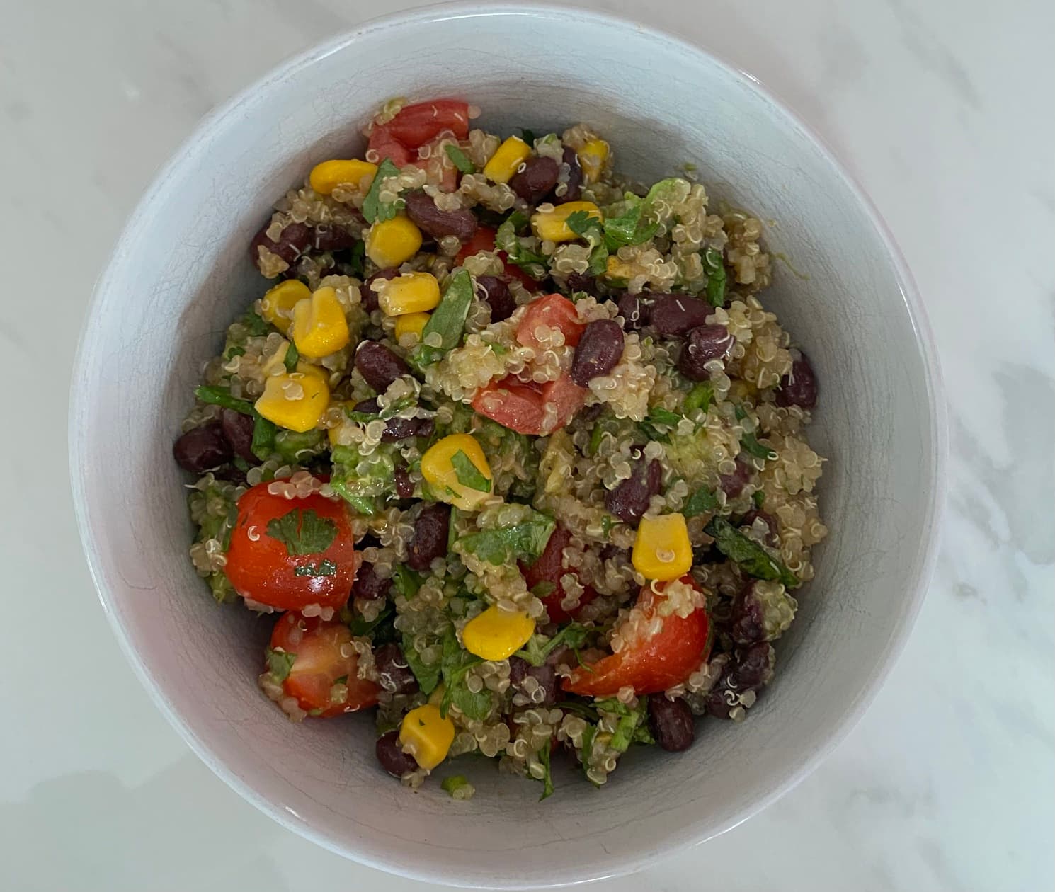 Quinoa and black bean salad