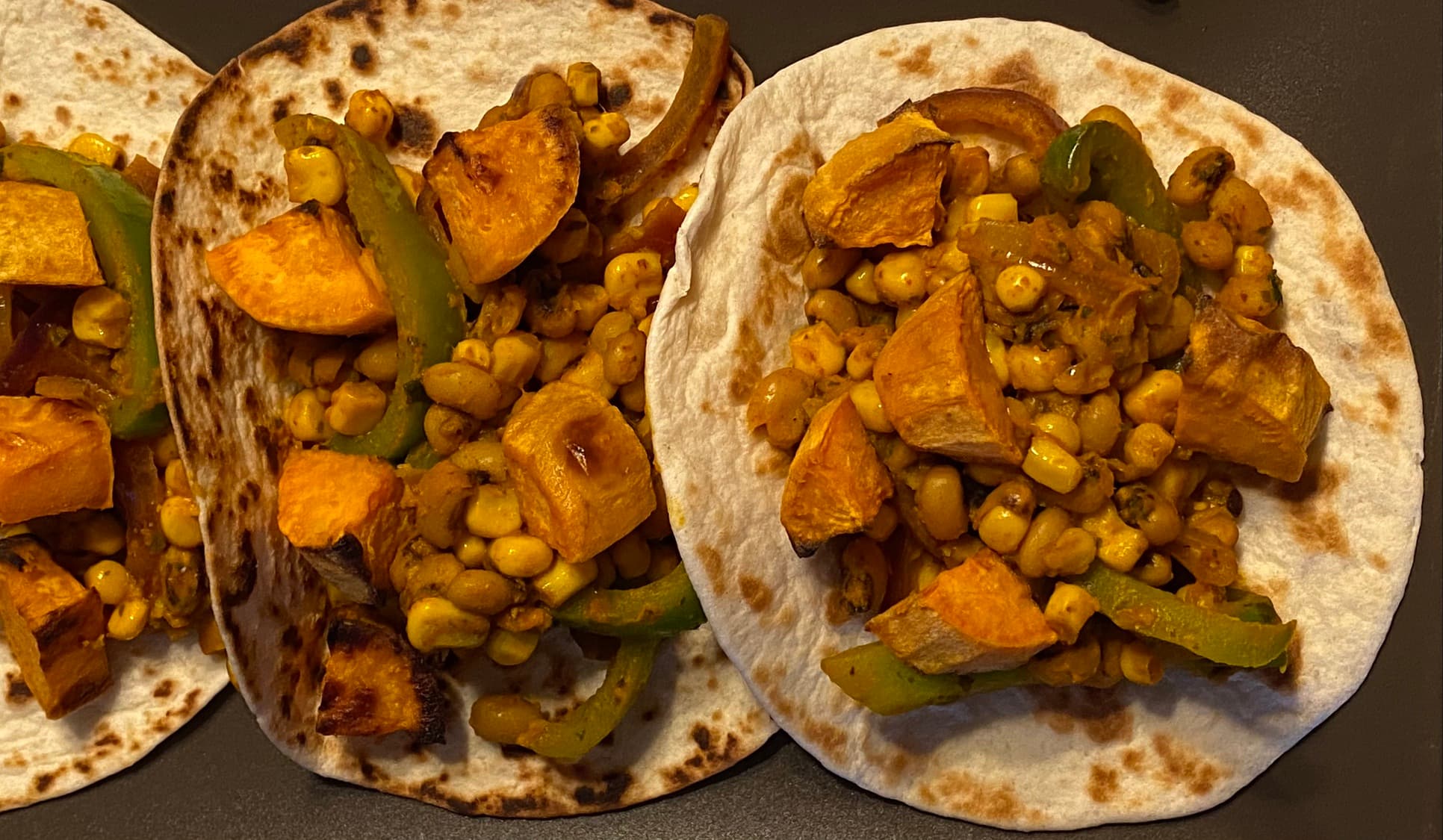 Sweet potato and black bean tacos
