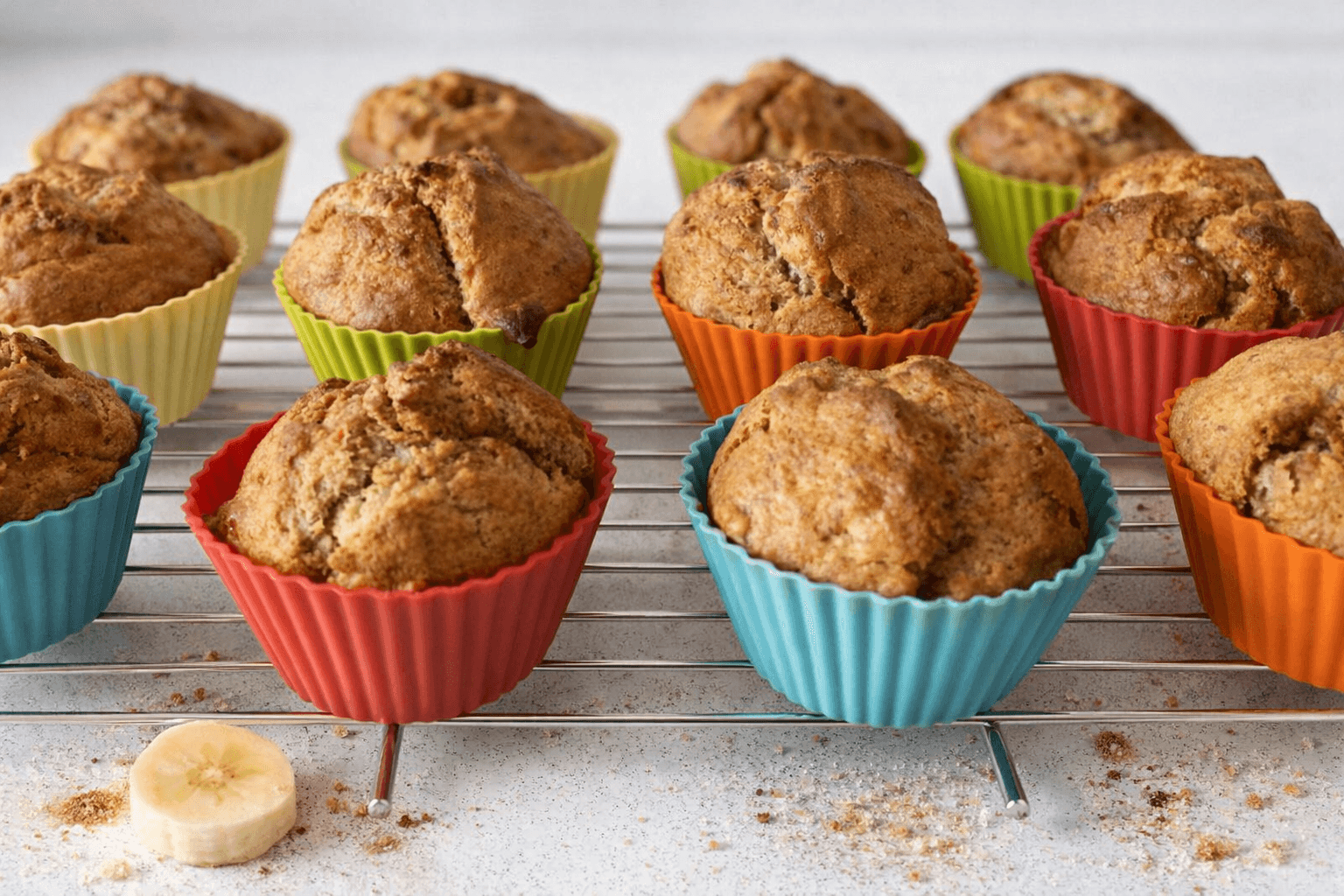 Banana peanut butter muffins