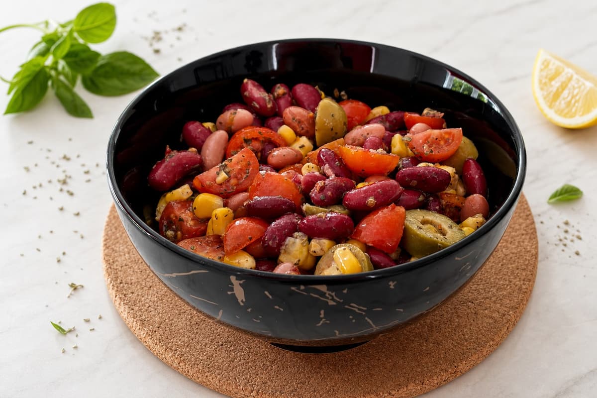Bean and tomato salad