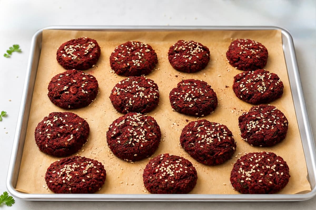 Beetroot falafel