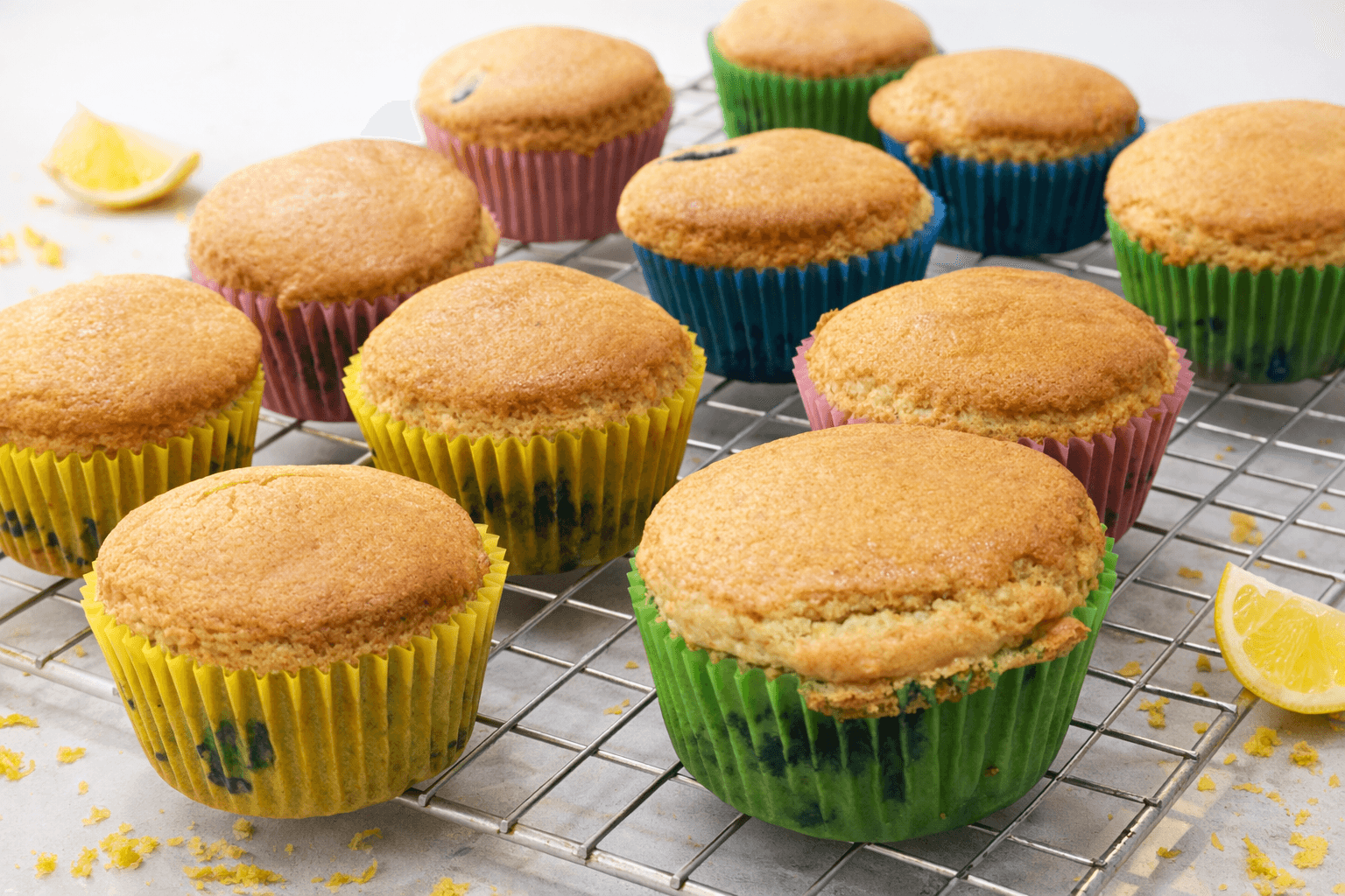 Blueberry and lemon cake