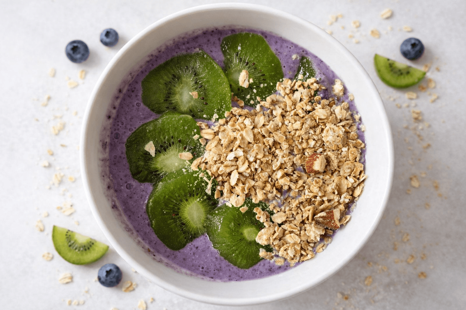 Blueberry smoothie bowl
