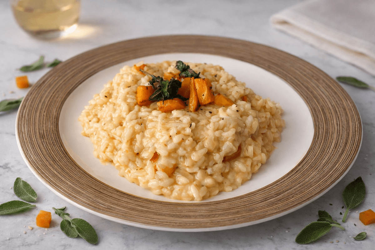 Butternut squash and sage risotto