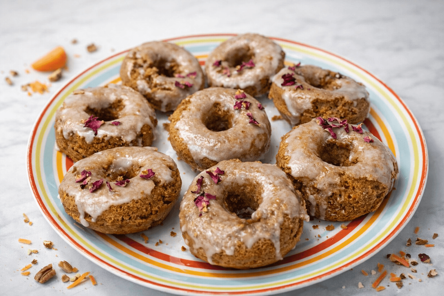 Carrot cake doughnuts