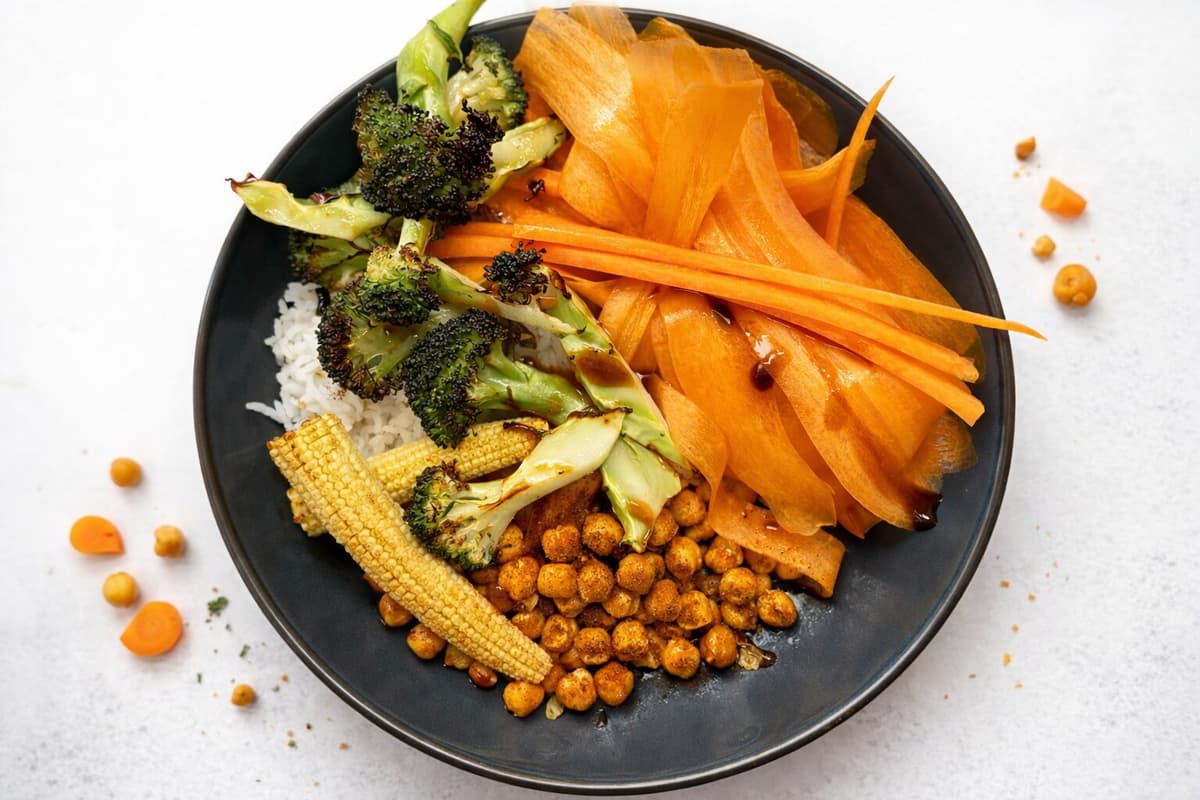 Chickpea teriyaki grain bowl