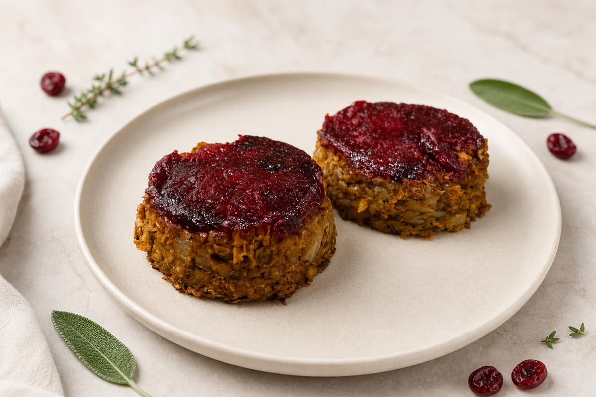 Cranberry and lentil bake