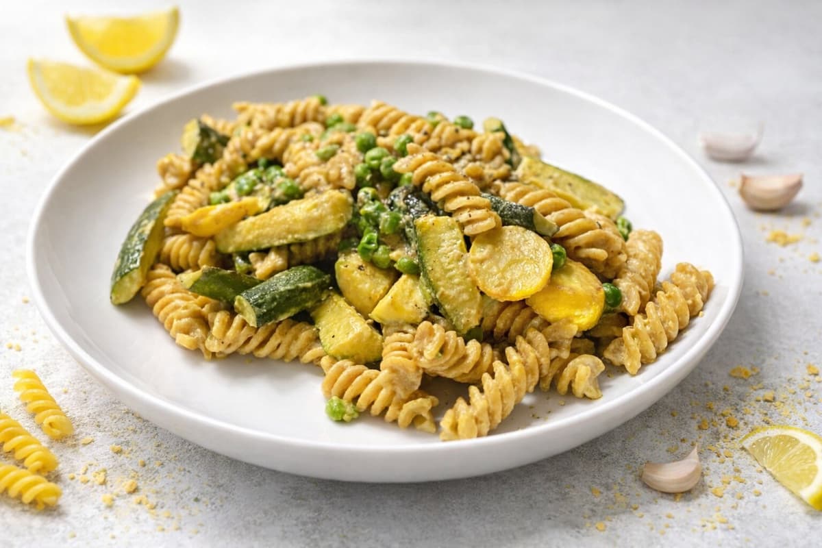 Creamy courgette pasta