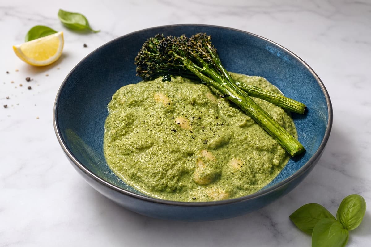 Creamy green butter beans
