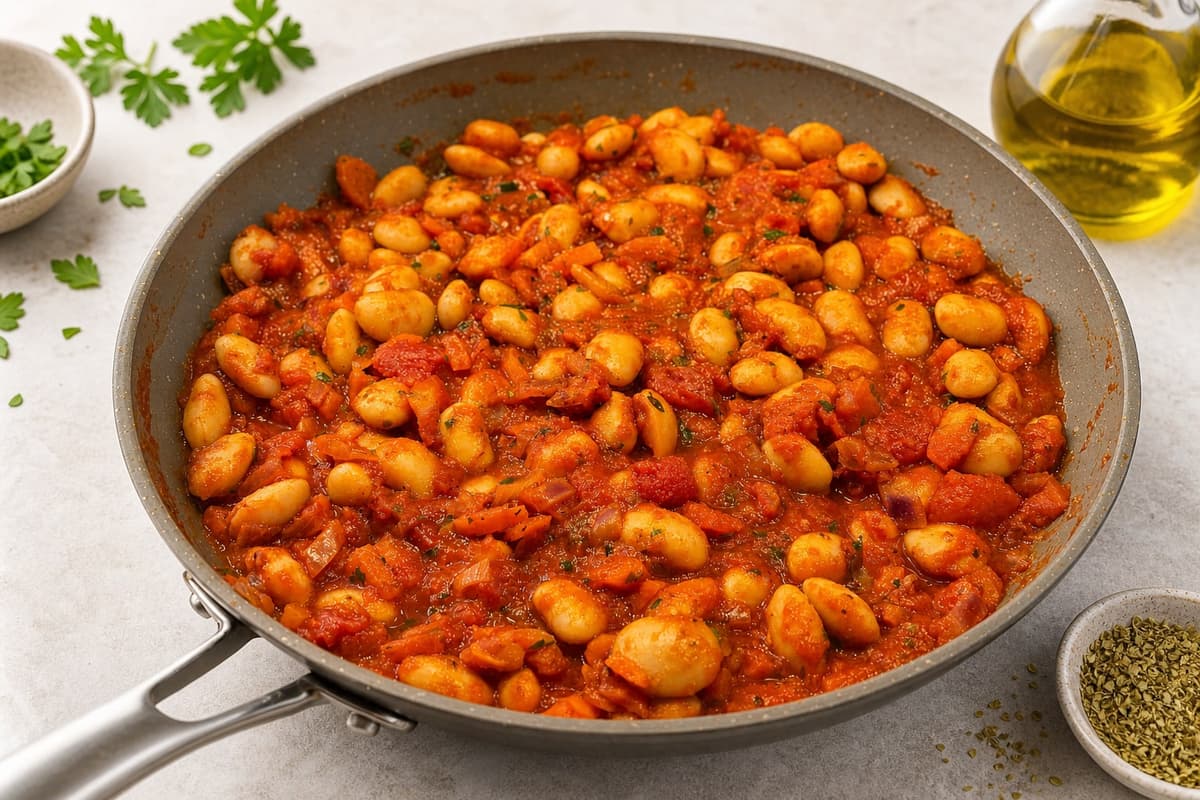 Greek style butter beans
