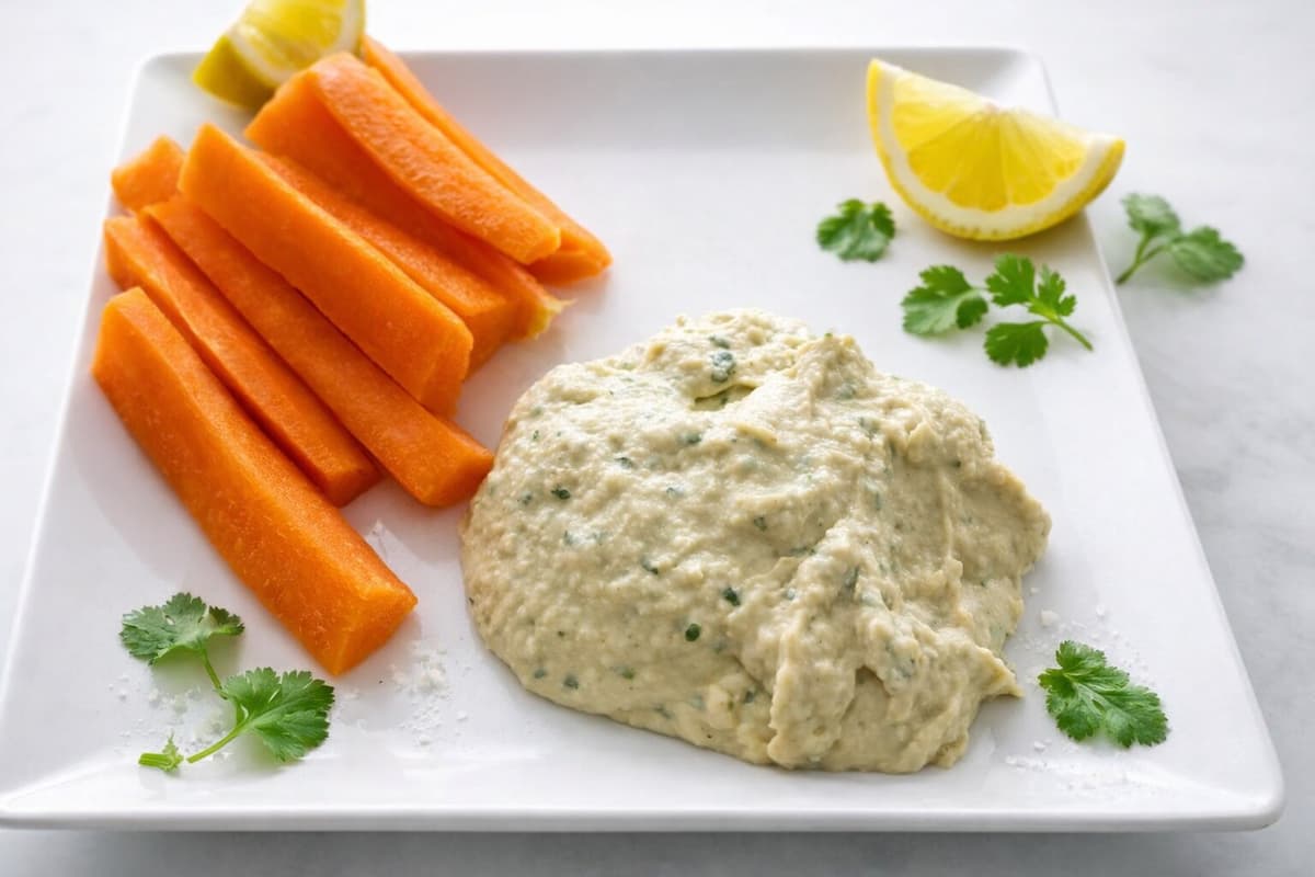 Lemon and coriander hummus