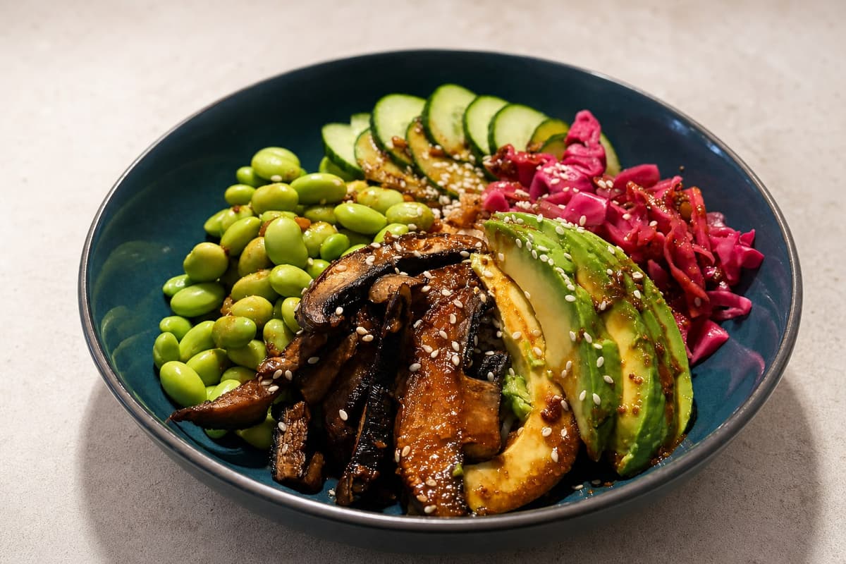 Miso mushroom rice bowl