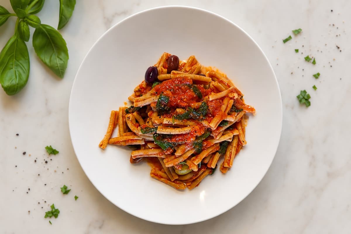 Pasta with tomato sauce
