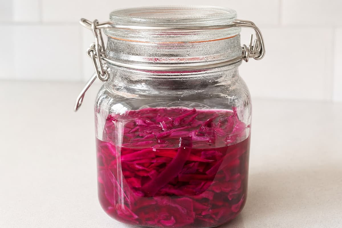 Pickled red cabbage