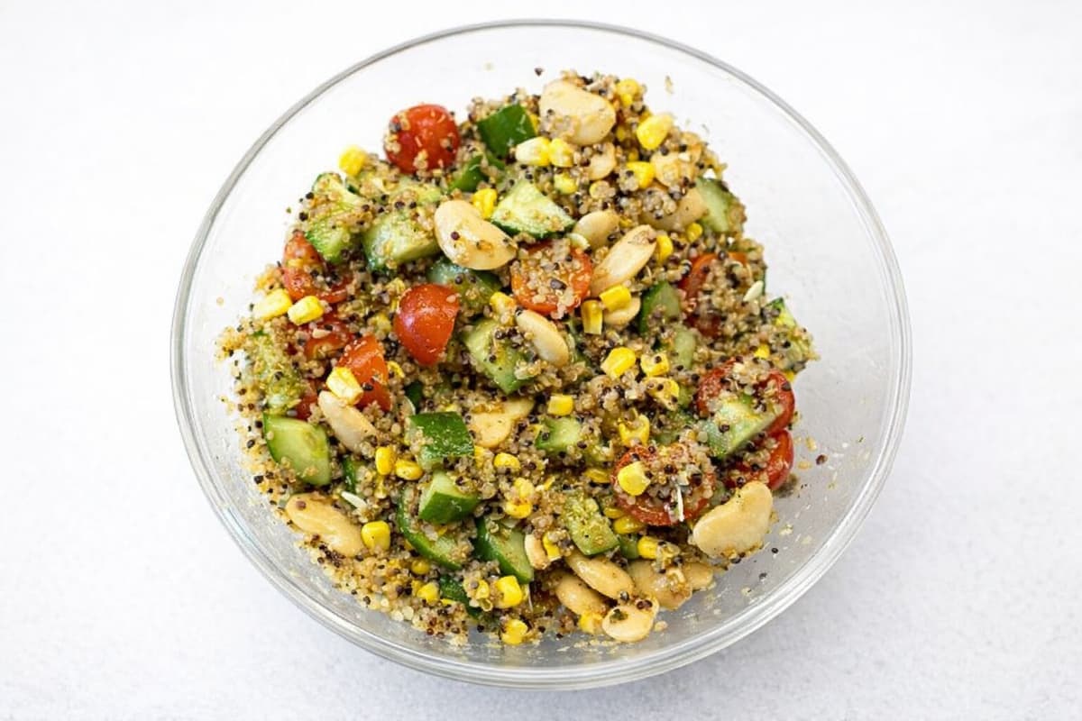 Quinoa and butter bean salad