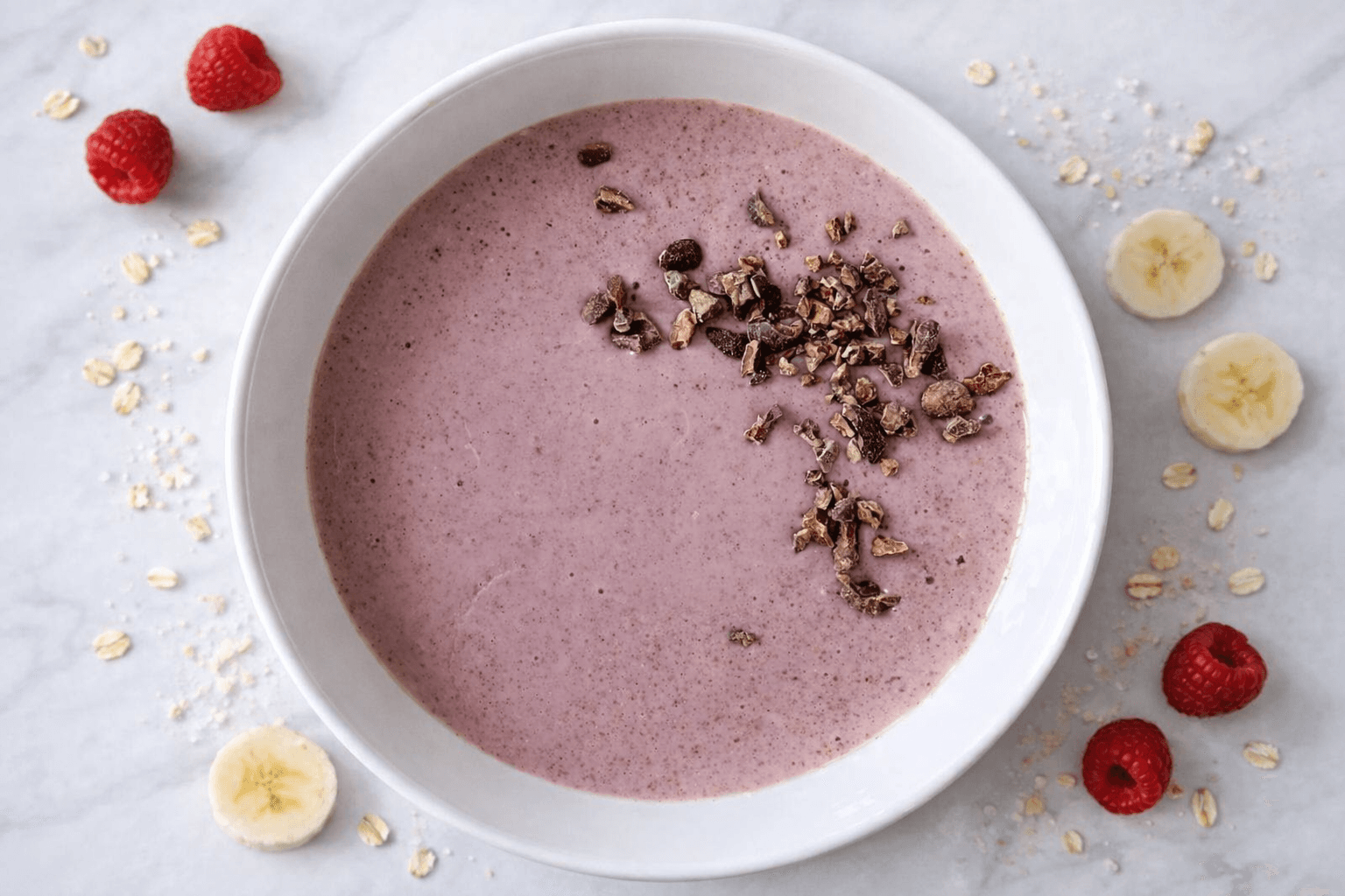 Raspberry and banana smoothie