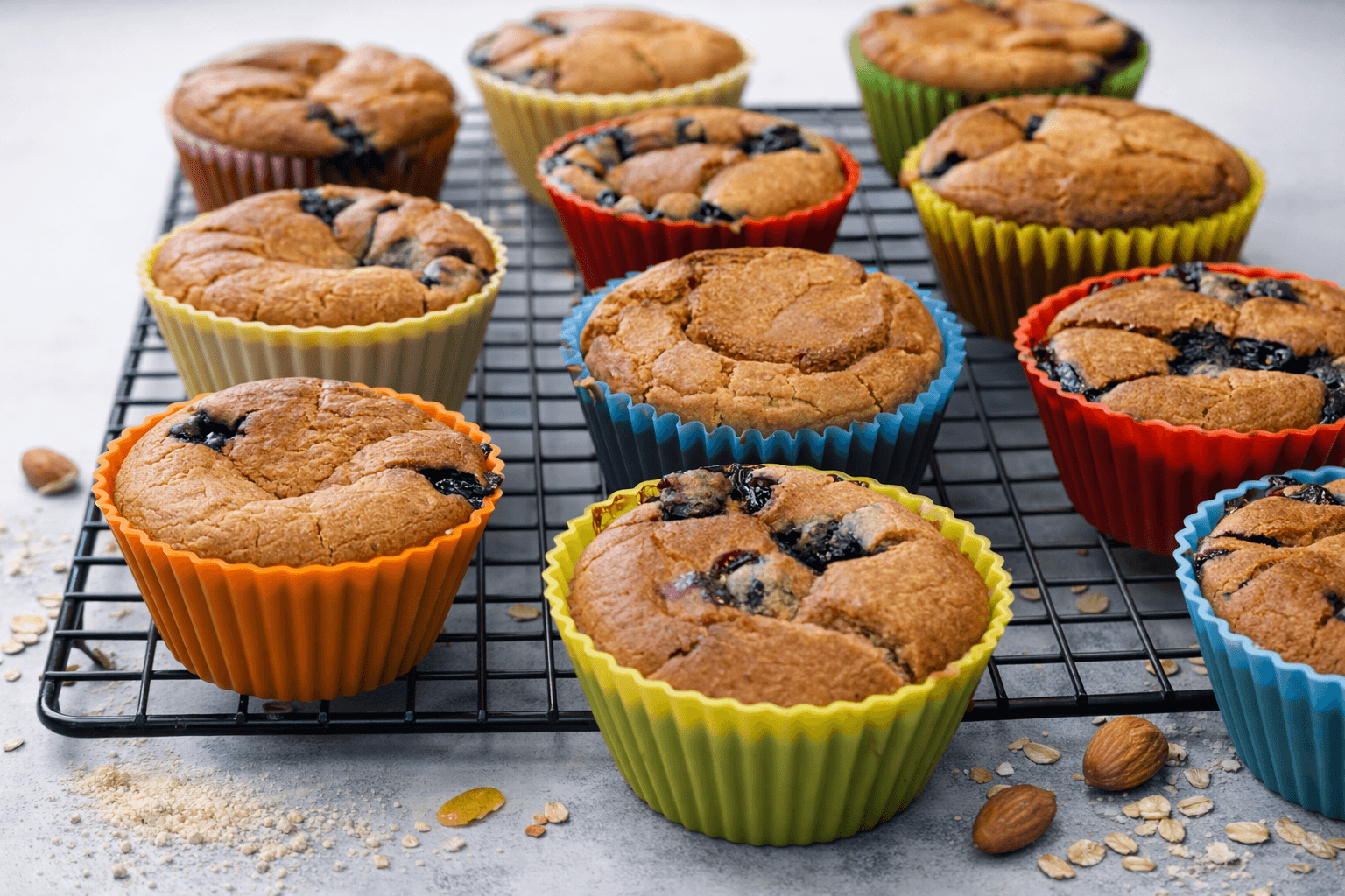 Sourdough blueberry muffins