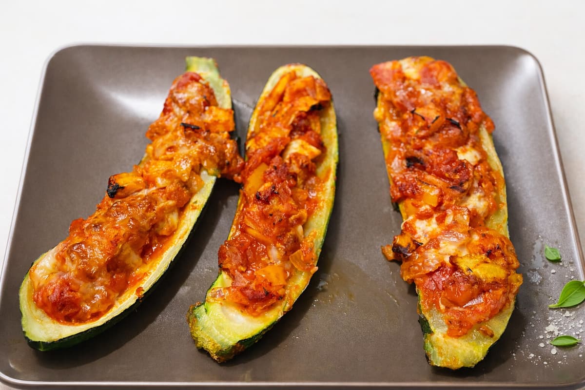 Stuffed courgettes