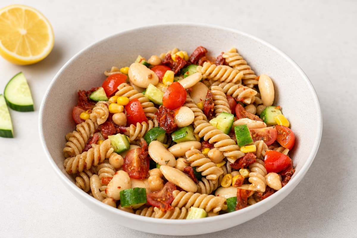 Sun-dried tomato pasta salad