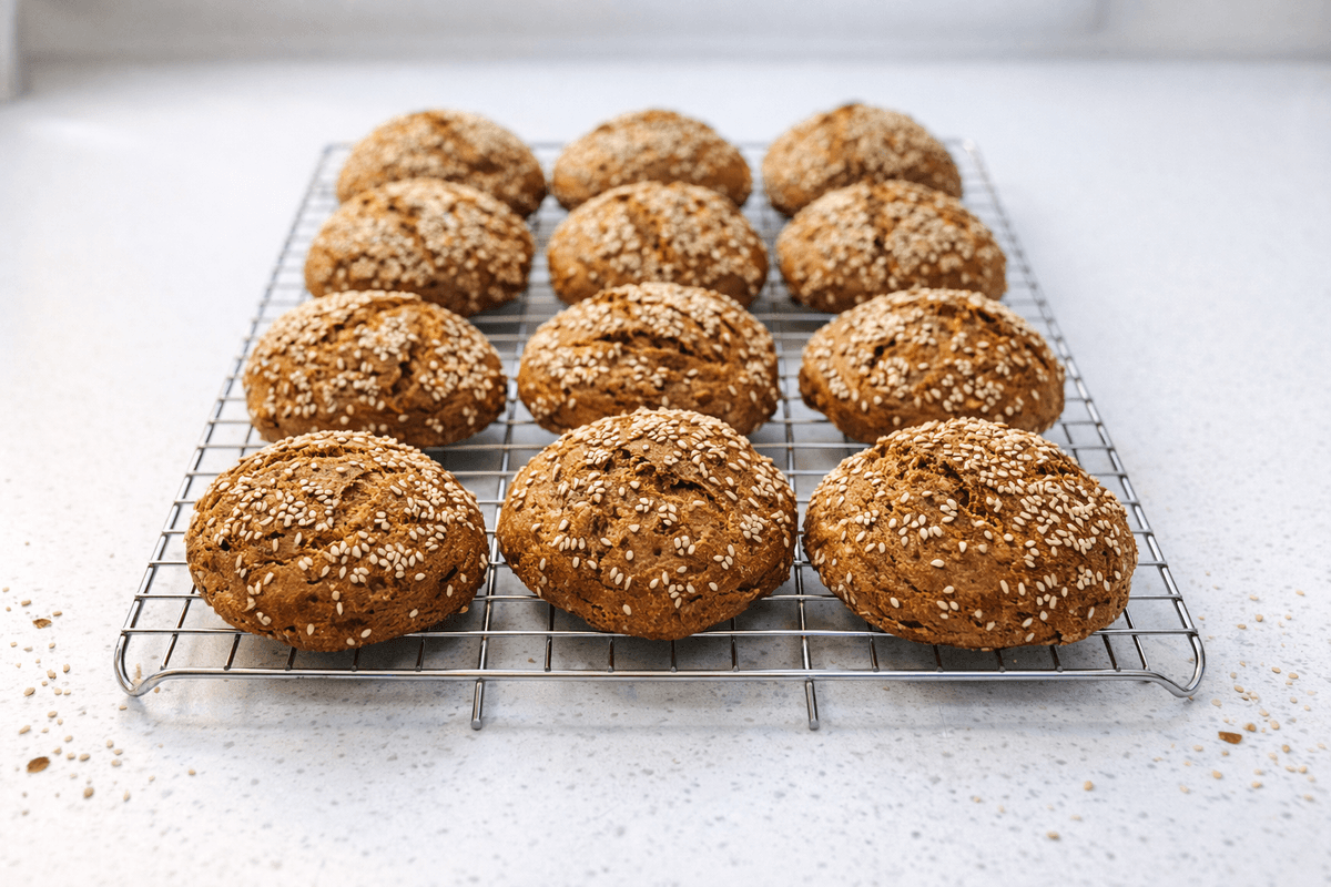 Super seeded soda bread rolls