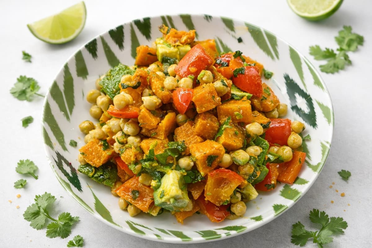 Sweet potato avocado salad