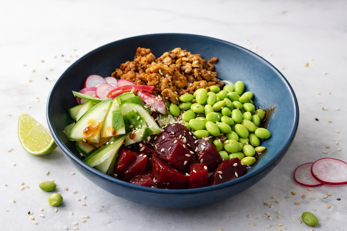 Teriyaki tempeh grain bowl