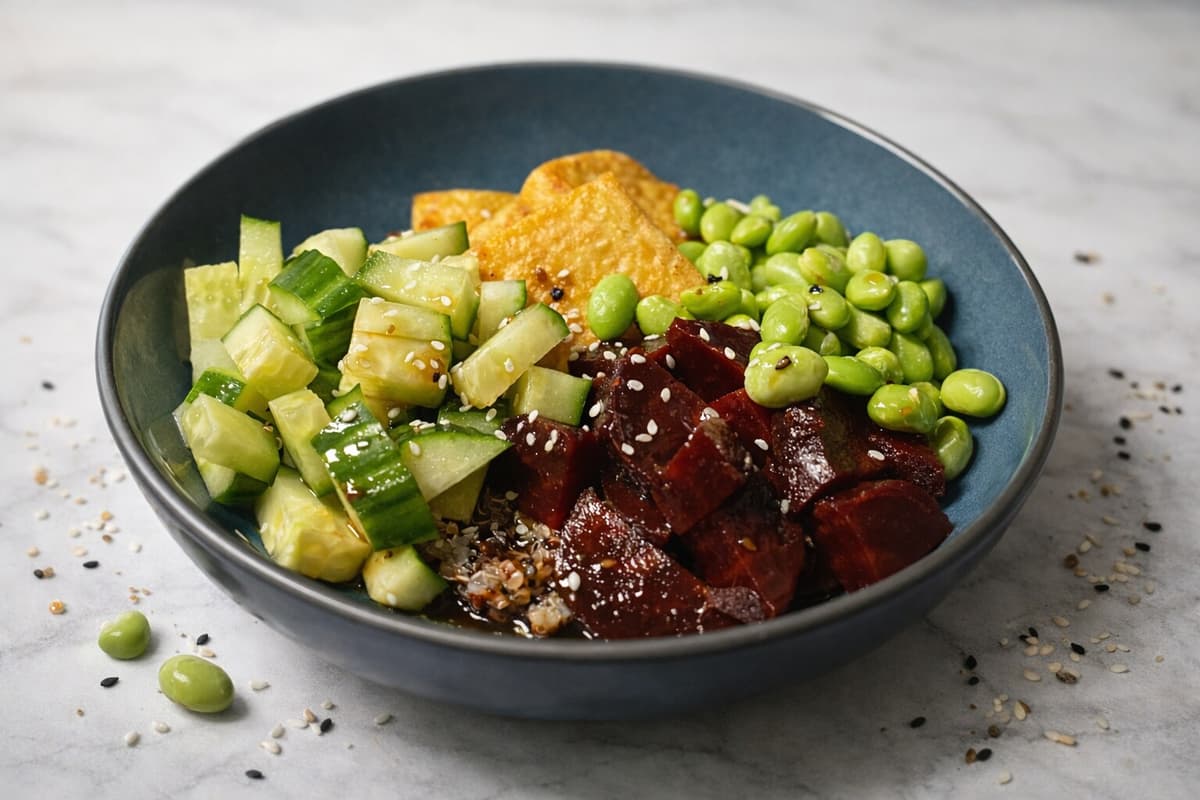 Teriyaki tofu grain bowl
