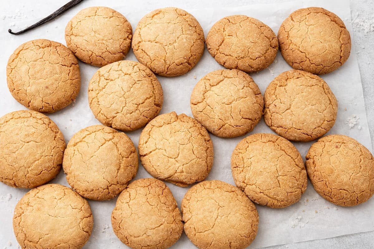 Vanilla rice flour cookies