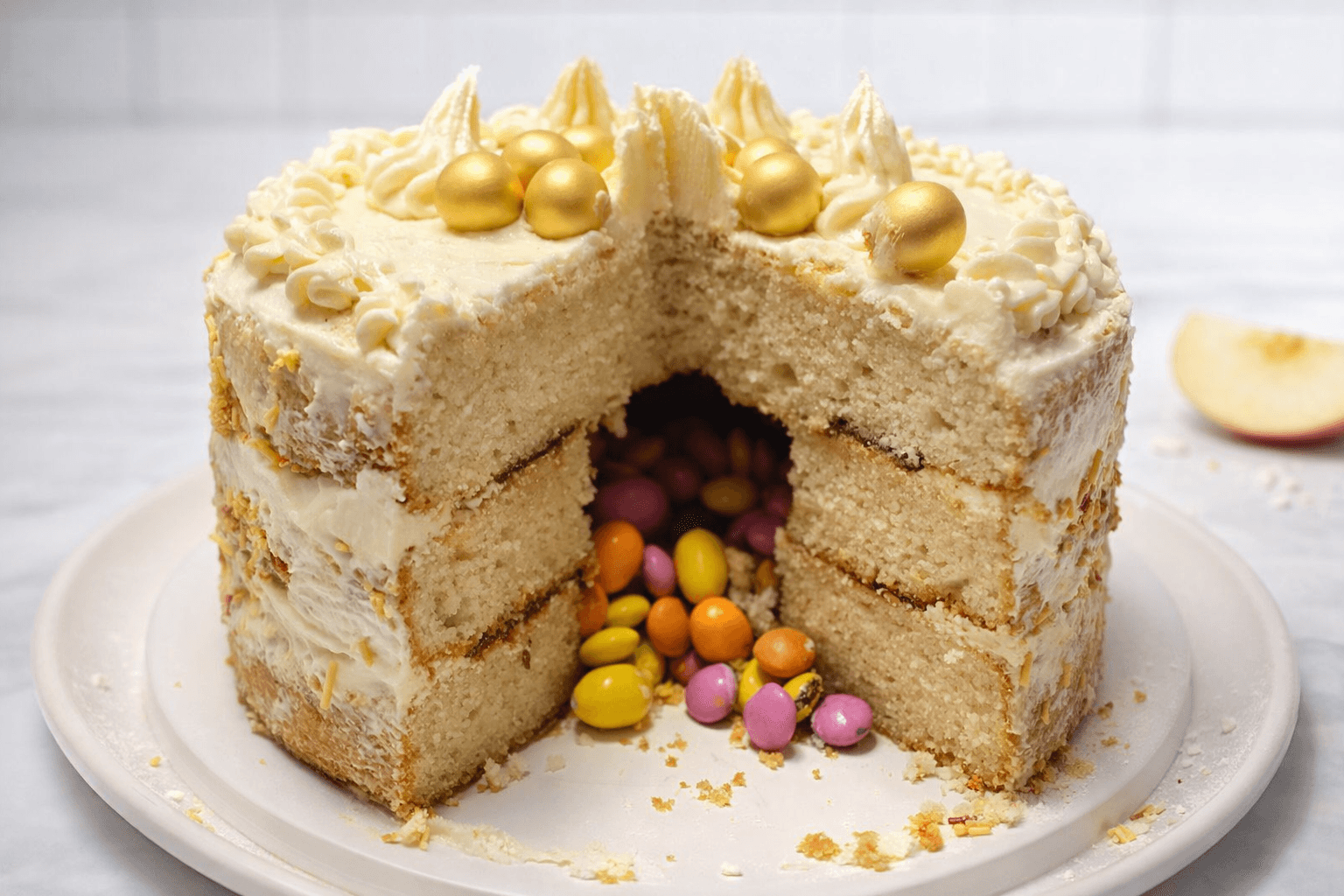 Vanilla surprise cake