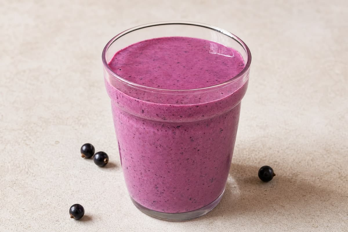 Blackcurrant and blueberry smoothie