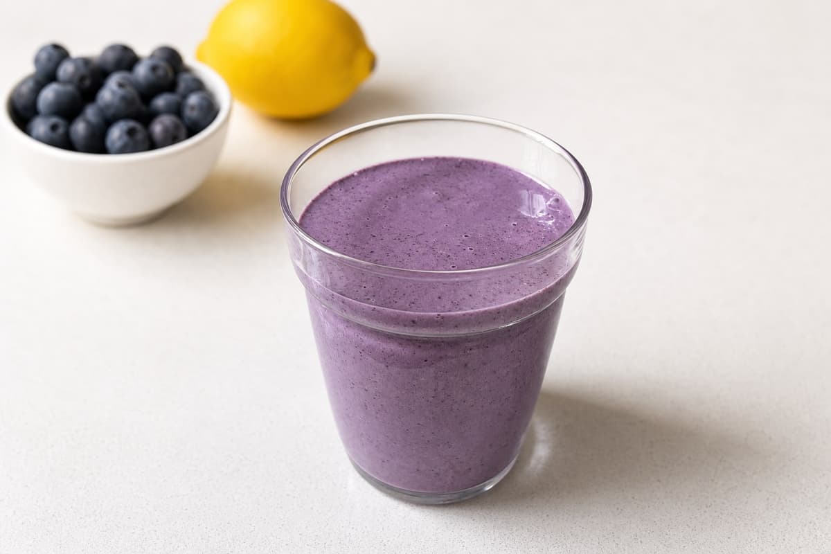 Blueberry and almond butter smoothie