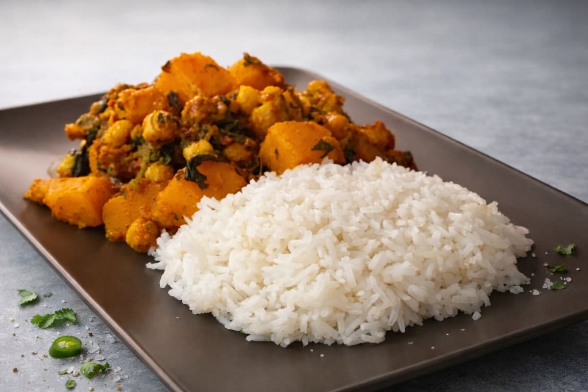 Butternut squash and chickpea curry