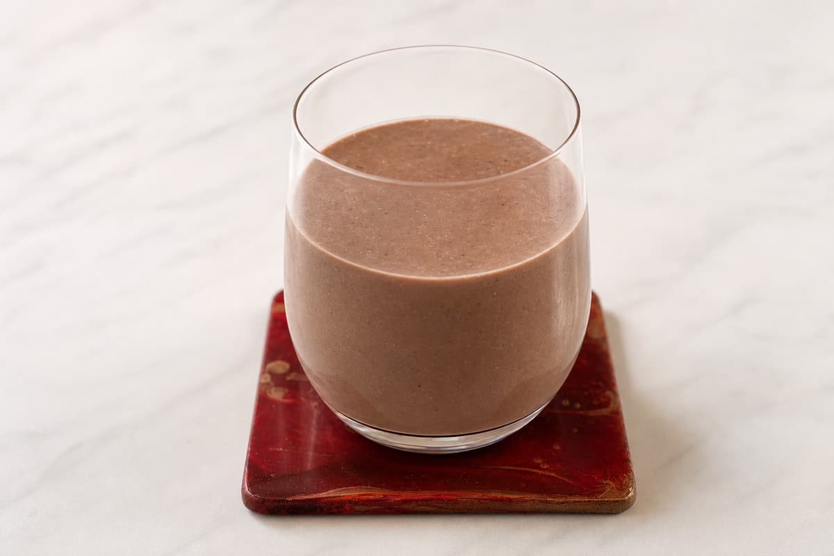 Chocolate, banana and peanut butter smoothie