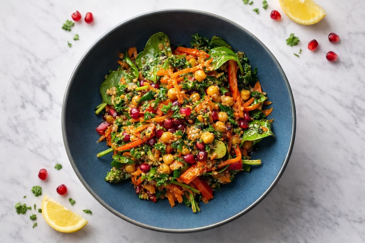 Harissa carrot and quinoa salad
