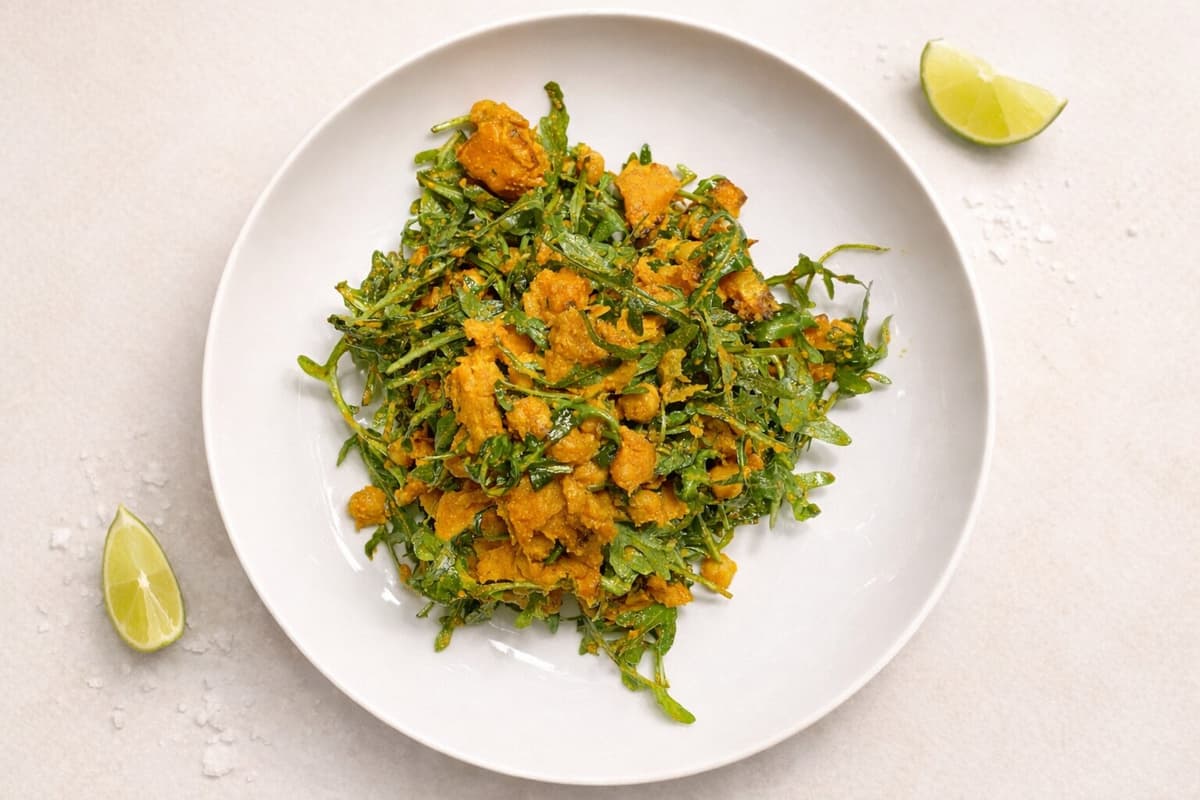 Harissa sweet potato and chickpea salad