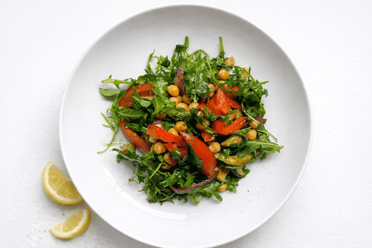 Mediterranean roasted vegetable salad