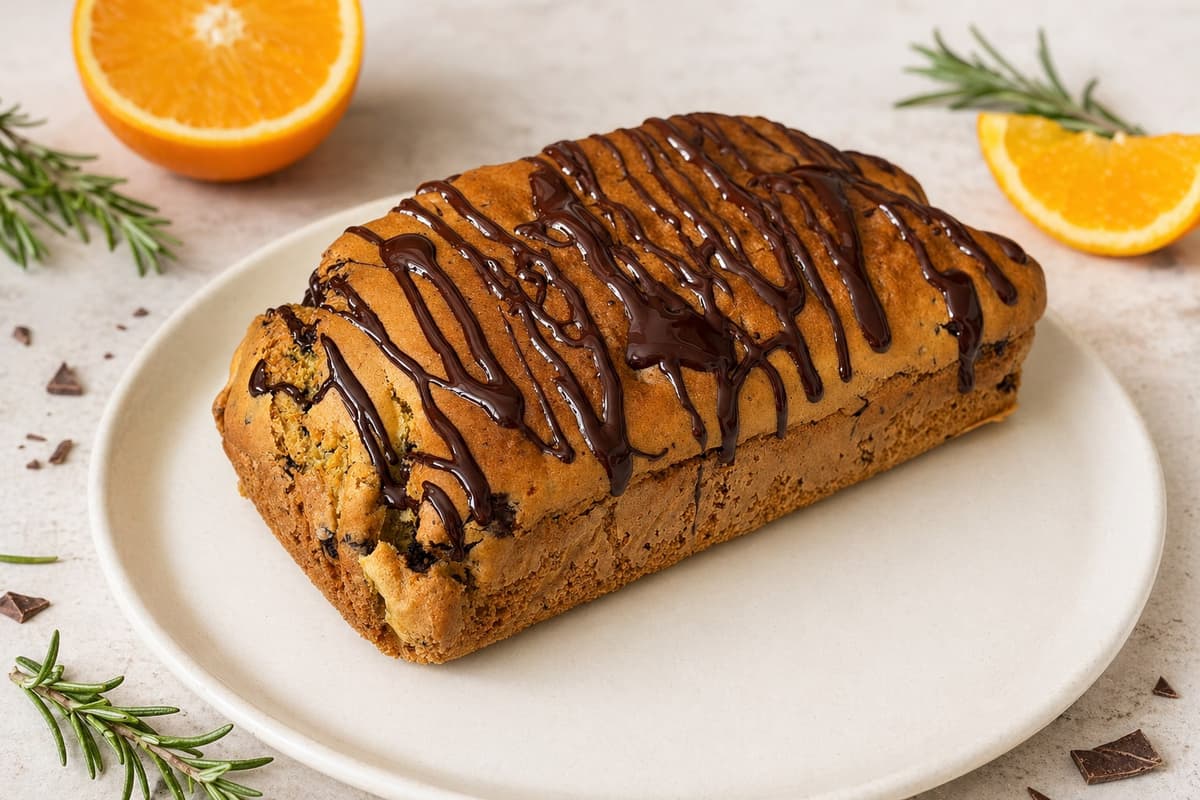 Orange, chocolate and rosemary loaf