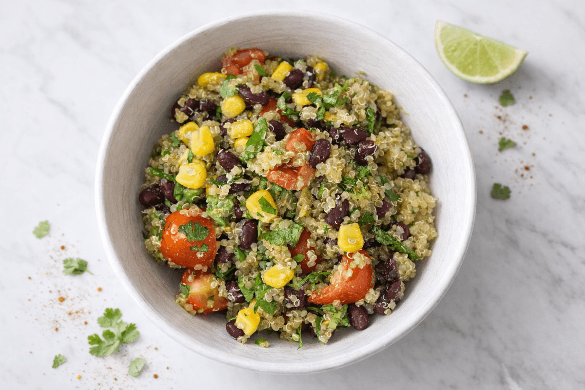 Quinoa and black bean salad