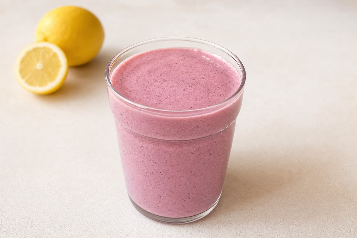 Raspberry and almond butter smoothie