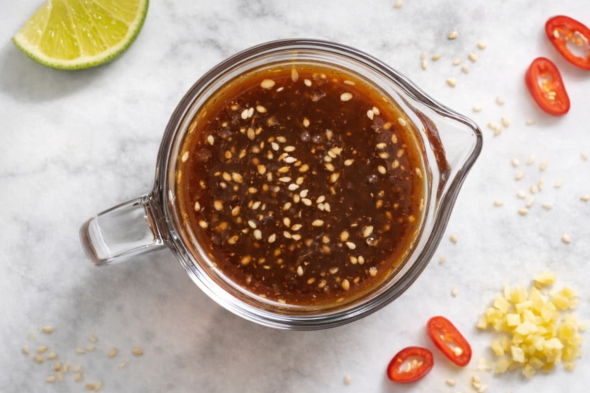 Sesame, ginger and lime stir fry sauce