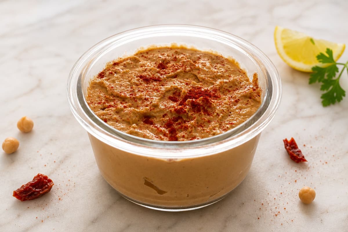 Sun-dried tomato hummus