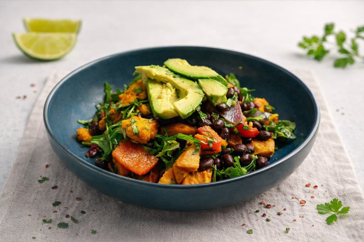 Sweet potato and black bean salad