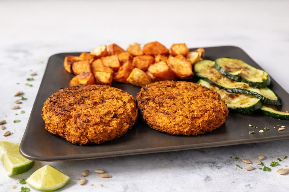 Sweet potato and chickpea burgers